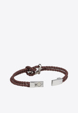 Gancini Calf Leather Braided Bracelet