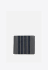 4-bar Stripe Bi-Fold Leather Wallet