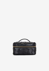 Intrecciato East-West Leather Vanity Bag