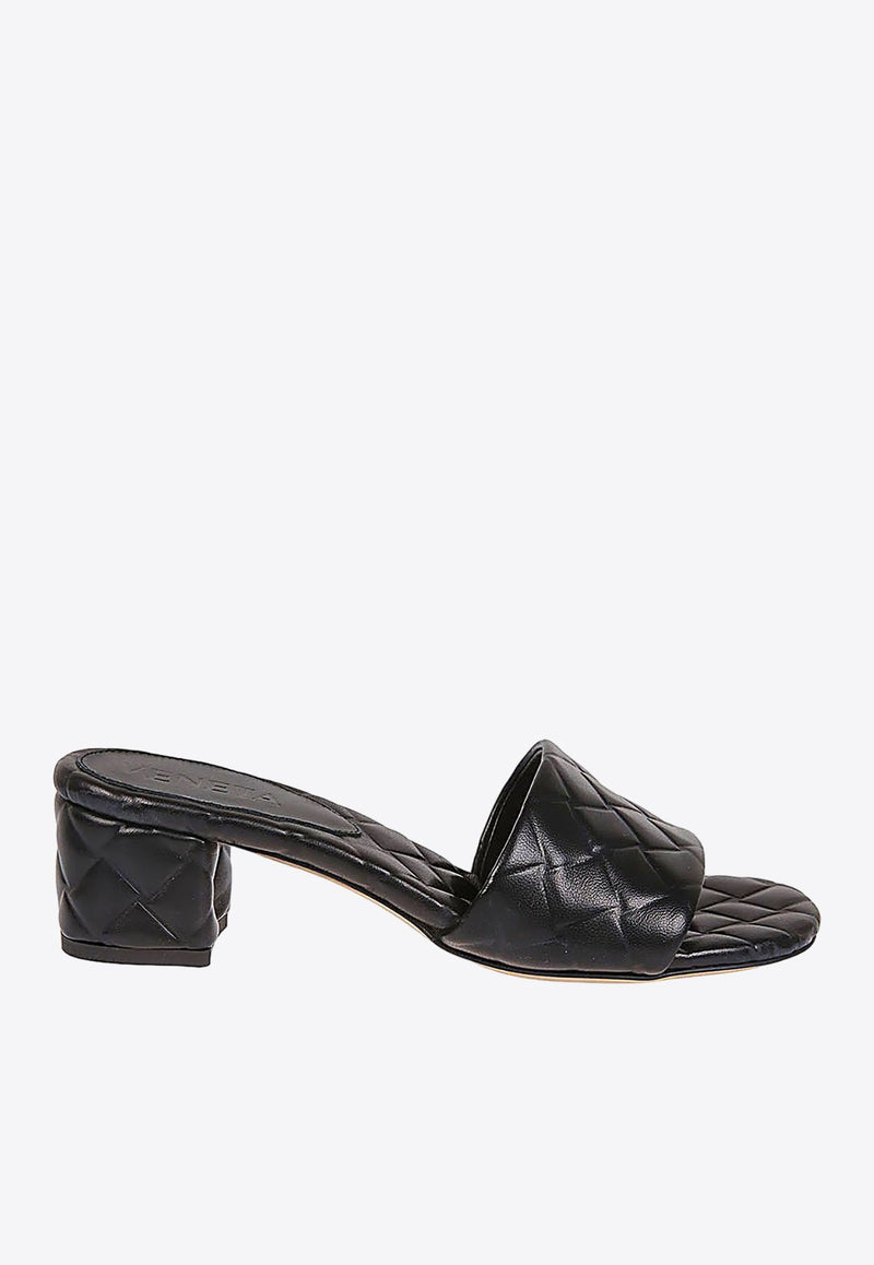 Amy 45 Intreccio Leather Mules