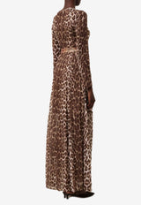 Illustration Leopard Print Maxi Dress