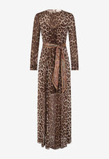 Illustration Leopard Print Maxi Dress