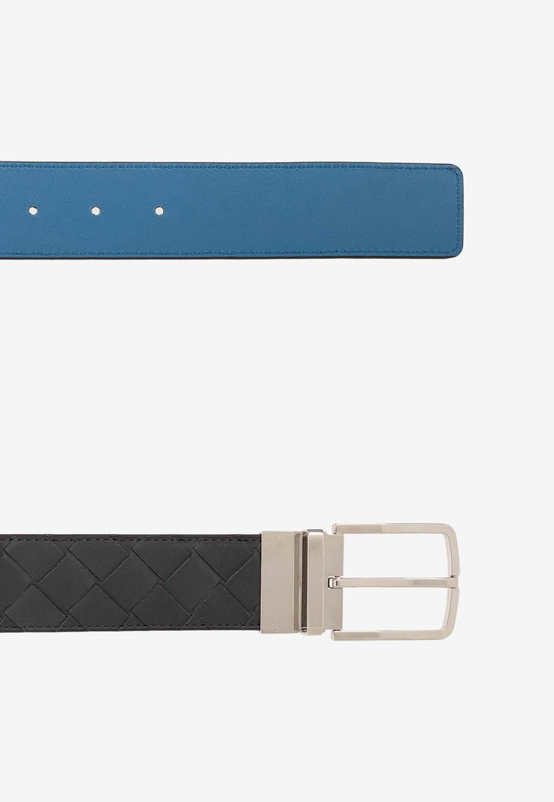 Reversible Intrecciato Leather Belt