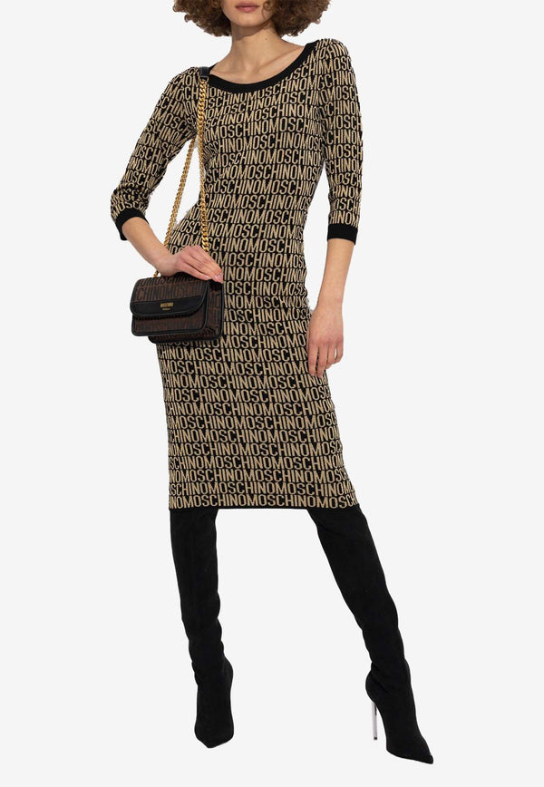 All-Over Logo Midi Dress