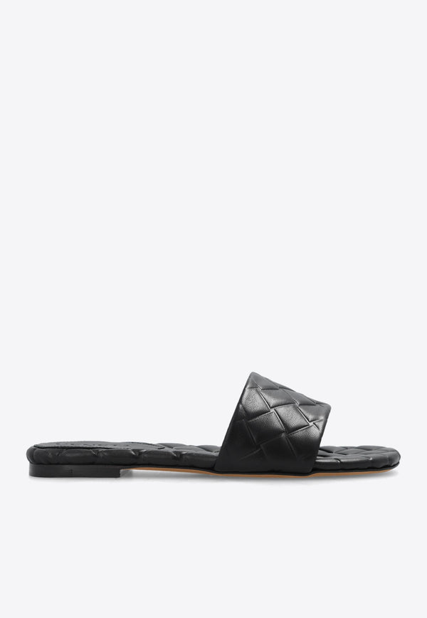 Amy Intrecciato Leather Flat Mules