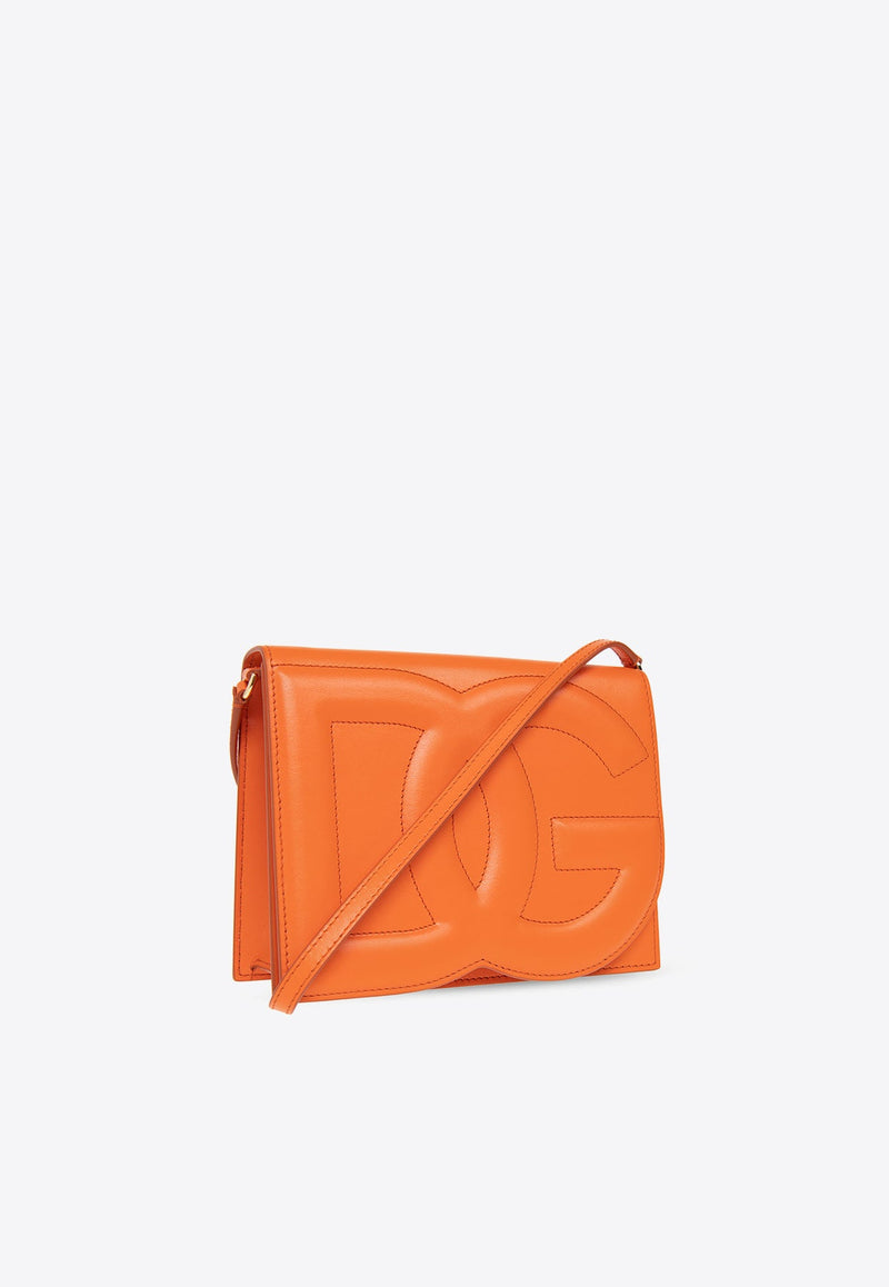 DG Logo Leather Shoulder Bag