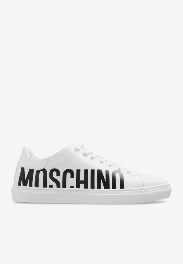 Serena Logo Print Leather Sneakers