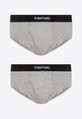 Logo Jacquard Stretch Briefs - Set of 2