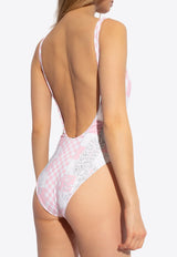 Checkerboard One-Piece Swimsuit