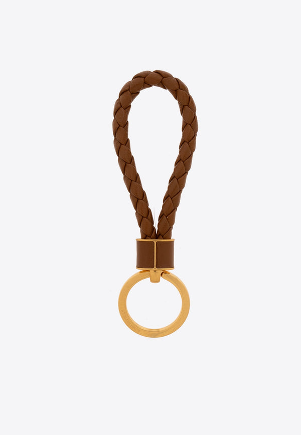Intrecciato Leather Key Ring