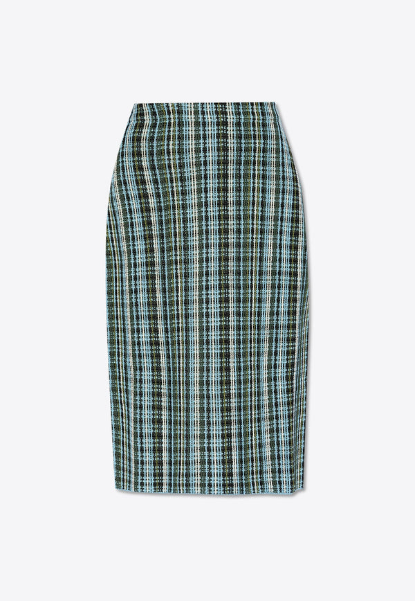Check Pattern Pencil Skirt