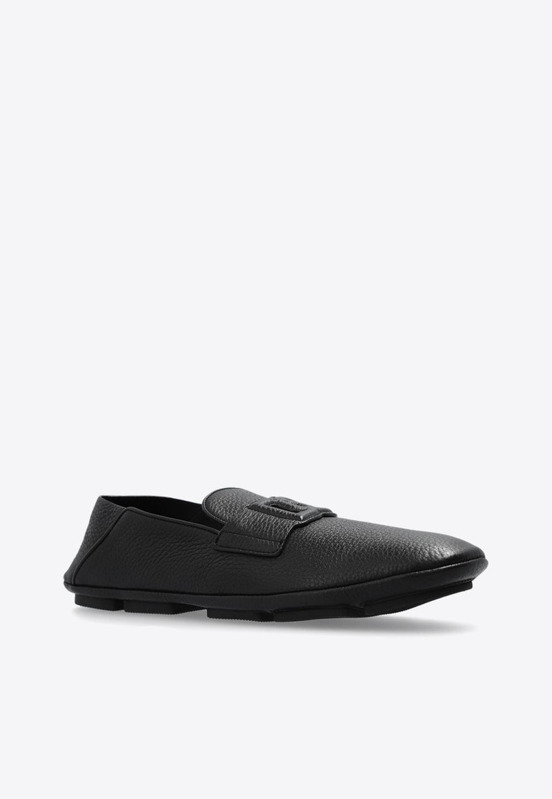 DG Logo Leather Loafers