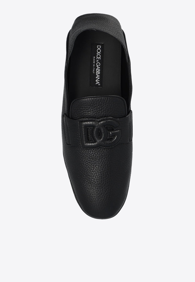 DG Logo Leather Loafers