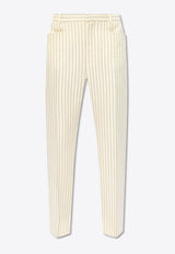 Striped Straight-Leg Pants