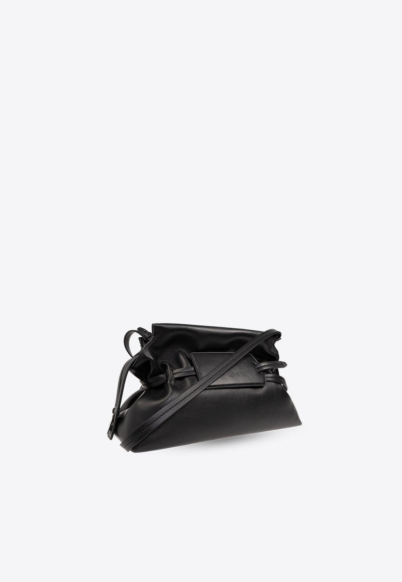 Zip Tie Leather Shoulder Bag