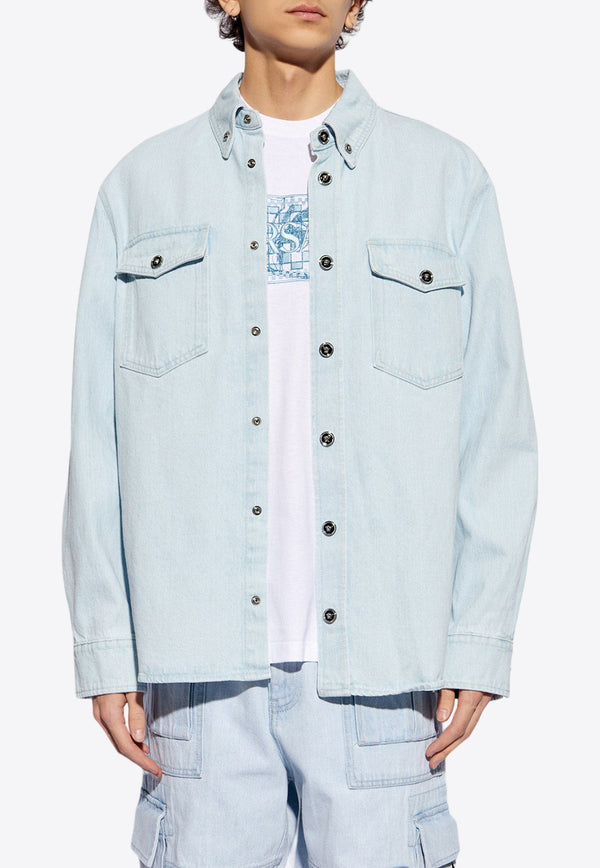 Medusa Buttoned Denim Jacket