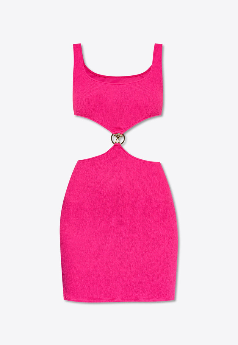 Cut-Out Logo Plaque Beach Dress