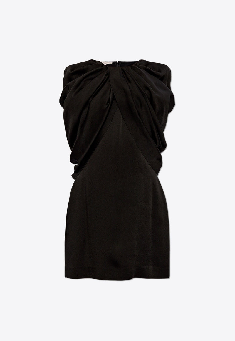 Draped Viscose Mini Dress