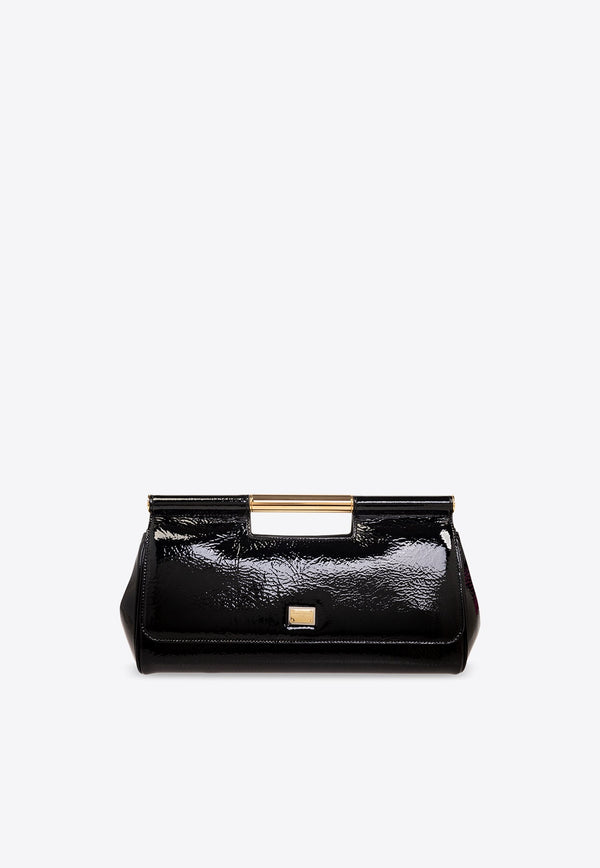 Large Sicily Patent Leather Clutch Bag