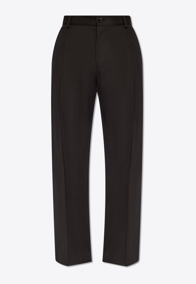 Straight-Leg Wool Pants