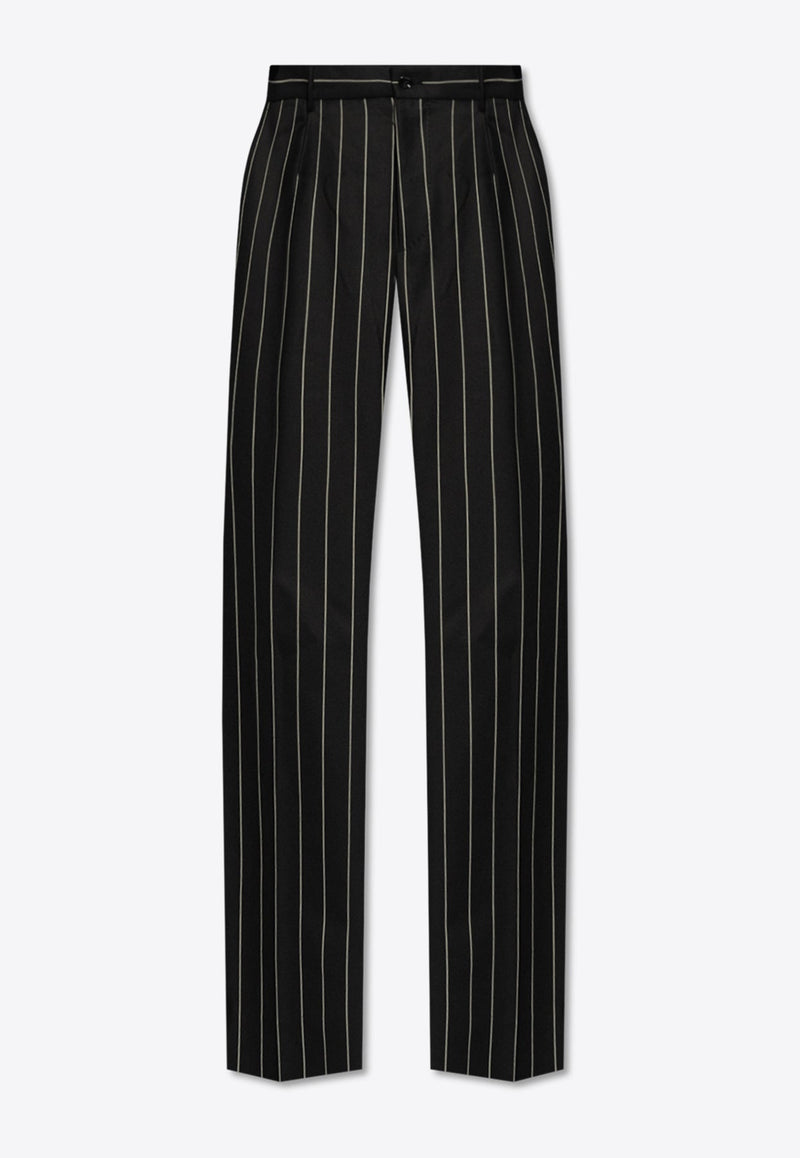 Pinstripe Wool Pants