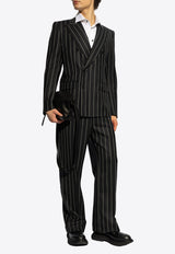 Pinstripe Wool Pants