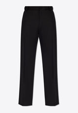 Wool Pleat-Front Pants