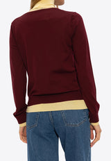 Mock-Neck Double Layer Sweater