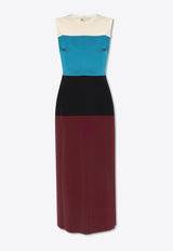 Colorblocked Sleeveless Midi Dress