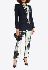 Chiaroscuro Print Straight-Leg Pants