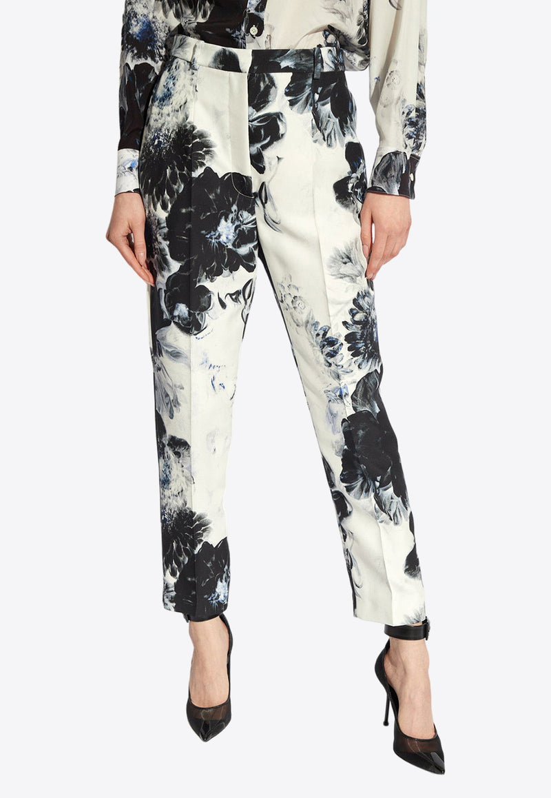 Chiaroscuro Print Straight-Leg Pants