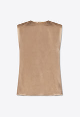 Sleeveless Silk Top