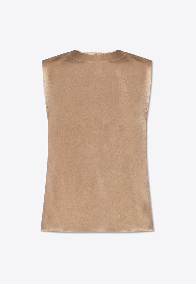 Sleeveless Silk Top