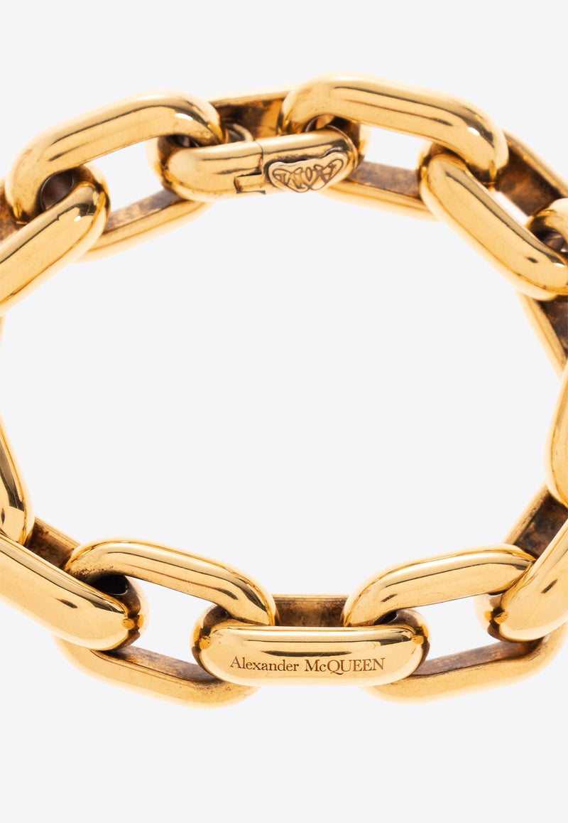 Logo-Engraved Peak Chain Bracelet