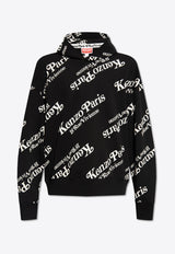 Oversized Logo Print Hooded Sweatshirt