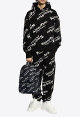 Oversized Logo Print Hooded Sweatshirt