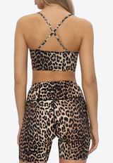 Leopard Sleeveless Cropped Top