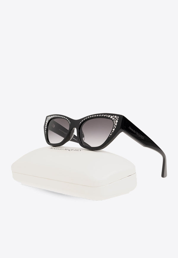 Crystal Paved Cat-Eye Sunglasses