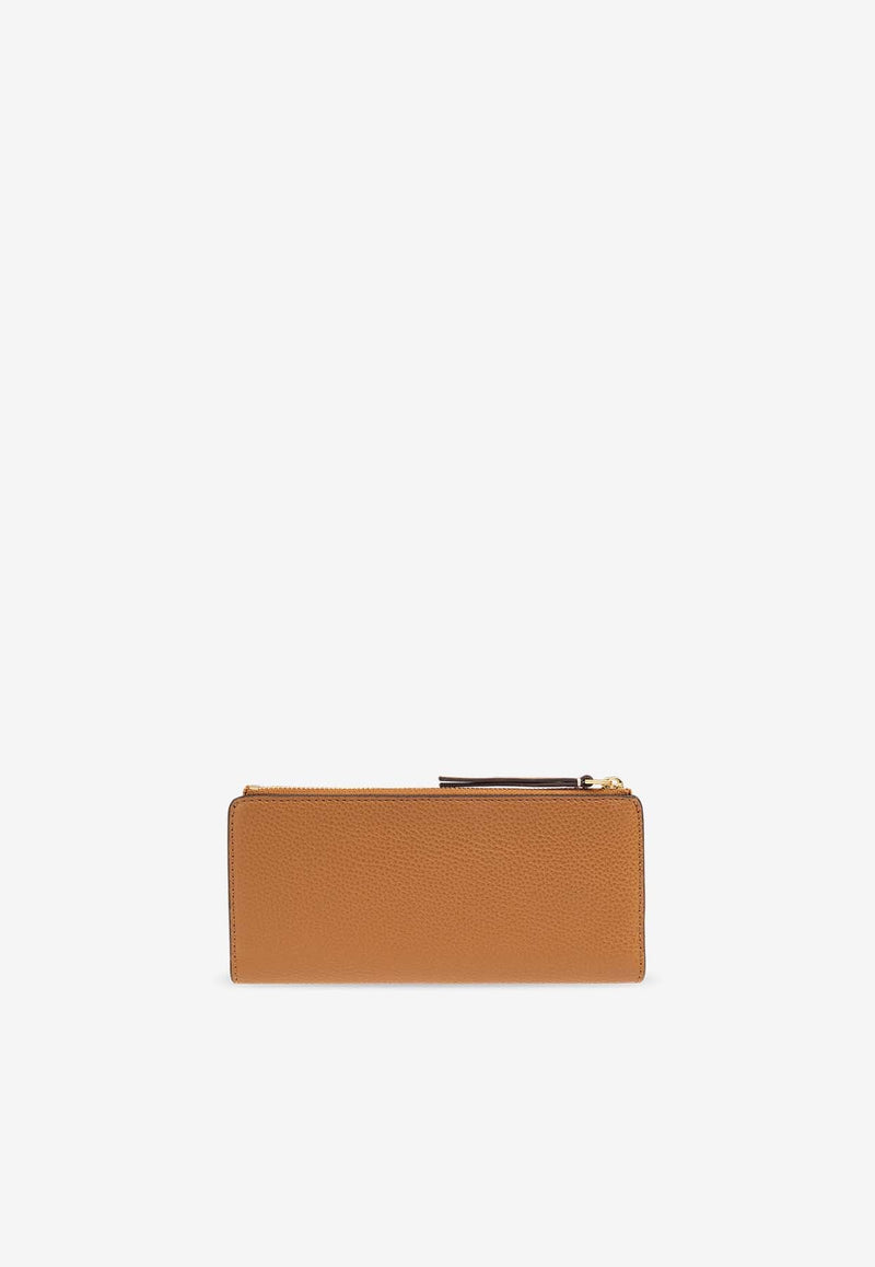 Robinson Zip Slim Wallet in Grained Leather