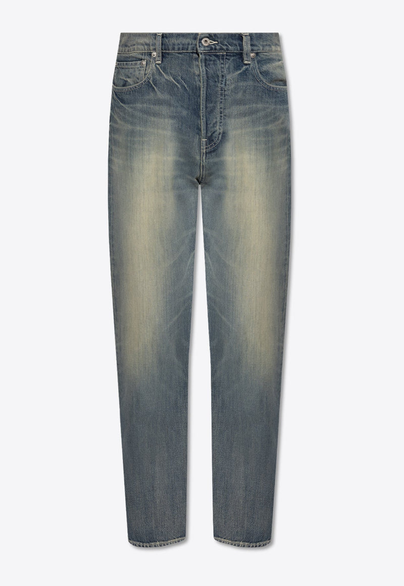 Asagao Straight-Leg Faded Jeans