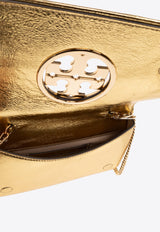 Reva Metallic Leather Shoulder Bag