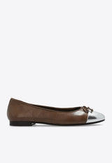 Cap-Toe Leather Ballet Flats