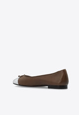 Cap-Toe Leather Ballet Flats