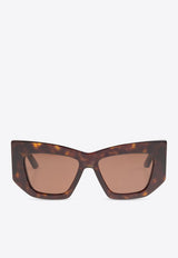 Tortoiseshell Geometric Sunglasses