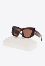 Tortoiseshell Geometric Sunglasses