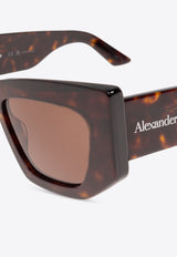 Tortoiseshell Geometric Sunglasses