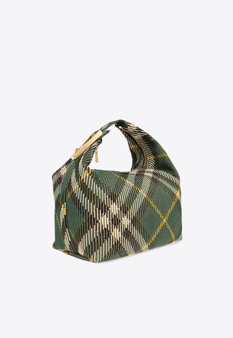 Medium Peg  Signature Check Shoulder Bag