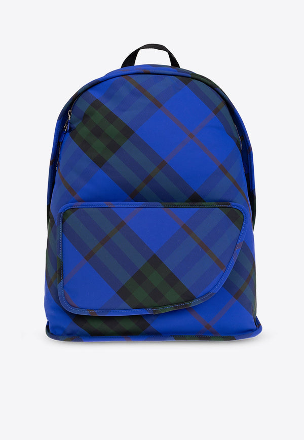 Large Shield Checked Backpack