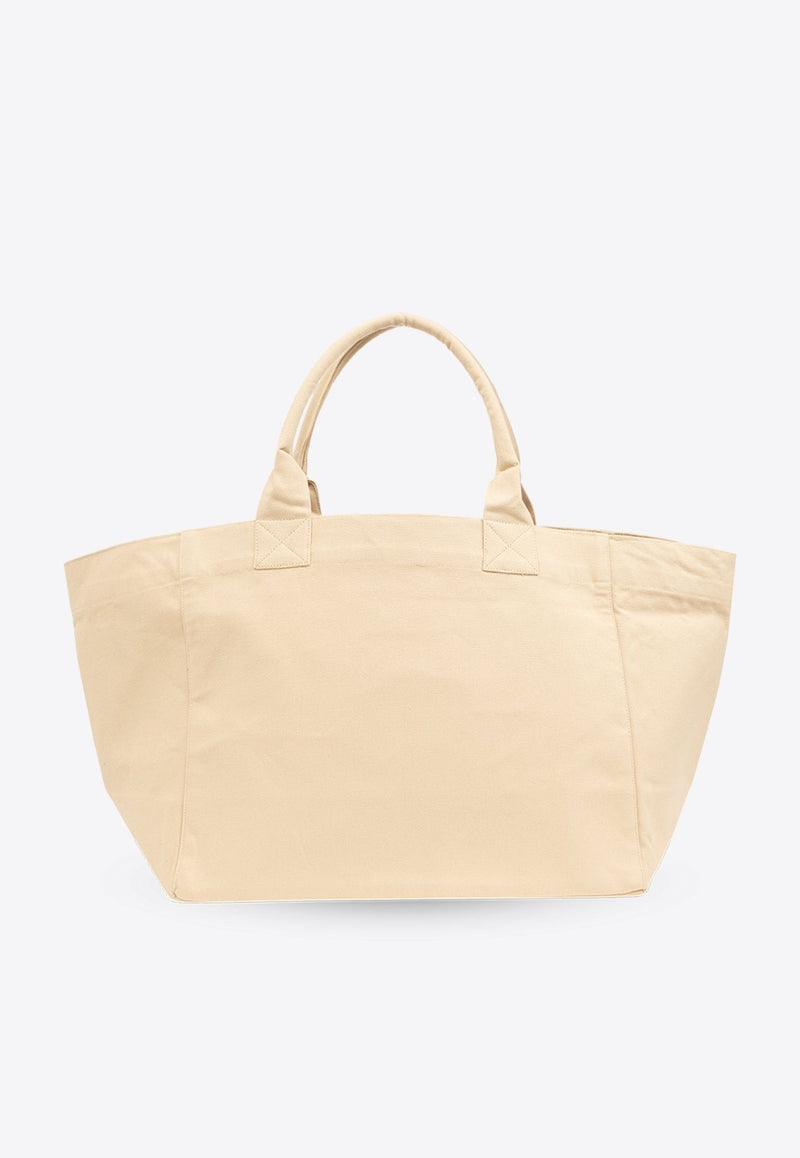 Embroidered Logo Oversized Tote Bag