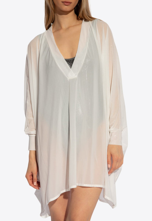 Sheer Kaftan Mini Dress